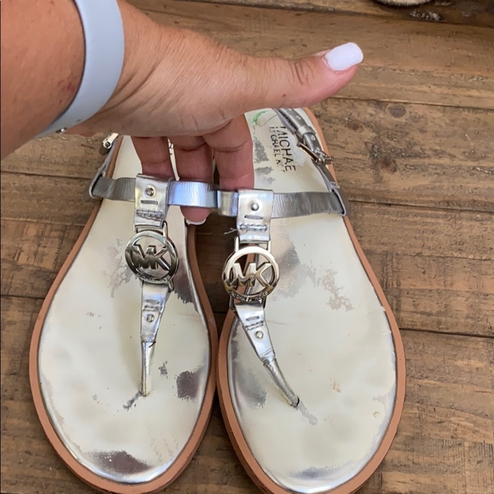 Michael Kors silver sandals